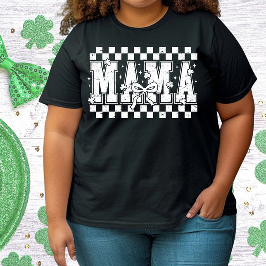 Cute St. Patrick's Day Mama Checkered Inspired π